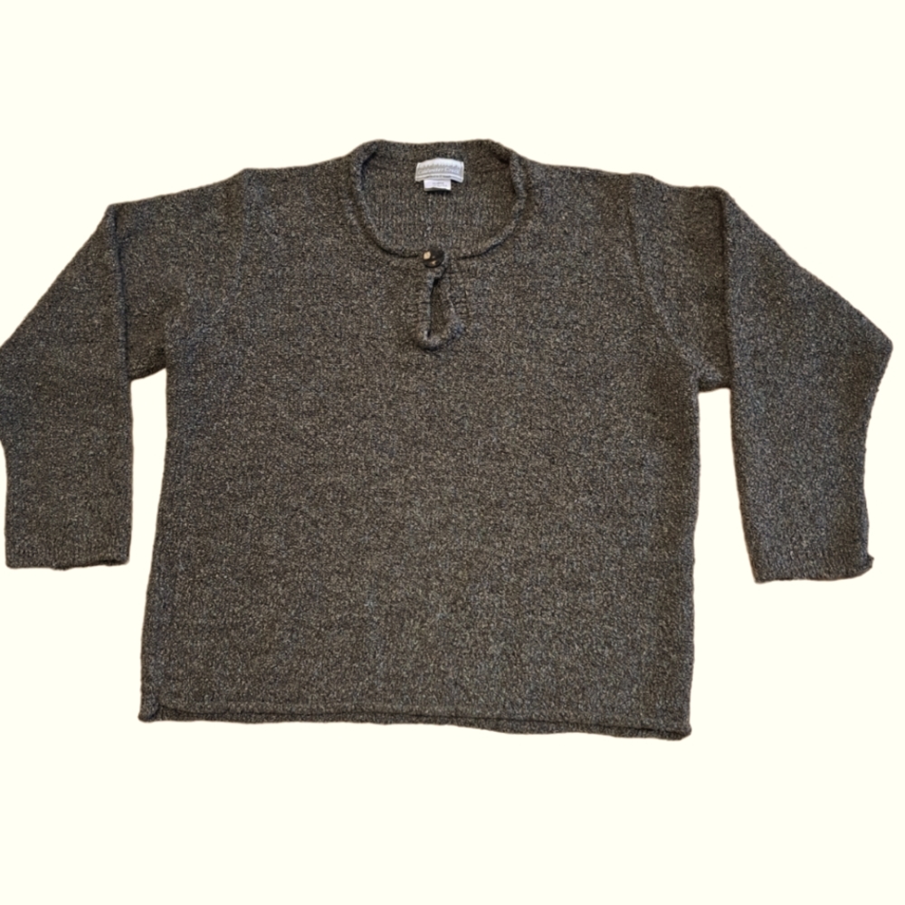 Coldwater Creek Charcoal Heather Crewneck Sweater